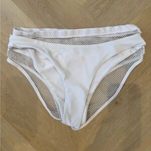 Superdown white Mesh Bikini Bottoms